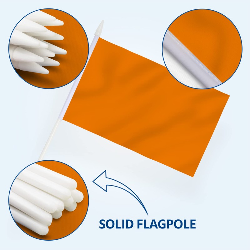 Anley Orange Mini Flag 12 Pack - Hand Held Small