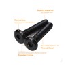 binifiMux 10pcs 1/4"-20 x 1-1/2" Black Rivet Countersunk Socket Cap