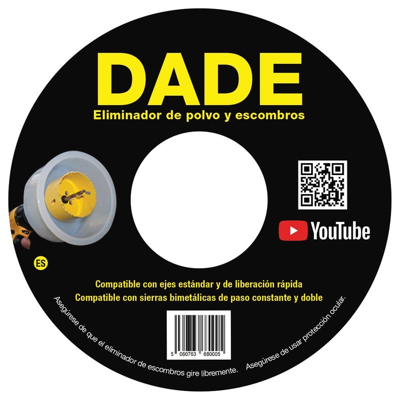 DADE Drill Dust Collector Eliminator D.A.D.E Holesaw Drilling Vertically Ceiling