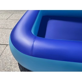 Inflatable Splash Pool for Kids, Plastic Wading Pools Outdoor, Large Sensory Sand & Water Play Pit for Toddlers, Kiddie Small Swimming Pool with Air Pump, Sand Box Backyard(77"*53"*9")