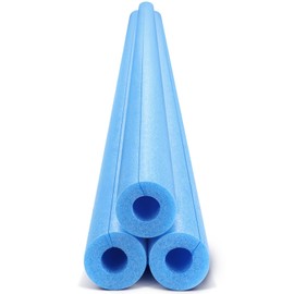 Pangda 3 Pack Pool Noodles 55 Inch Foam Noodles Swim Clamp Hollow Foam Pre Slit Clamp Protection for Swimming Floating Craft Projects Padding Bumper(Blue)