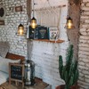 YIKEGE LICHT 3X Outdoor Chandelier Pendant Light for Gazebo Battery