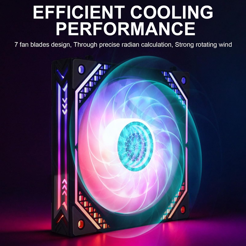 DS Wireless Assembled Case Fans, Case Fans, 120MM LED Fans