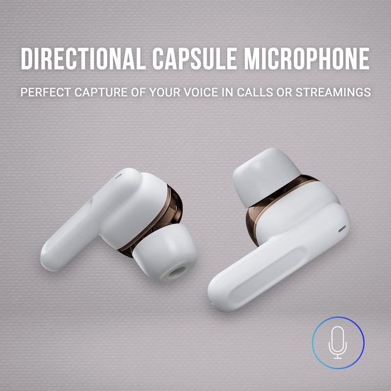 Mars Gaming MHIBW Weiß, Wireless Headset, Bluetooth 5.1, Mikrofon, Geräuschunterdrückung