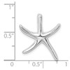 Solid 925 Sterling Silver Starfish Slide Pendant (22mm x 20mm)