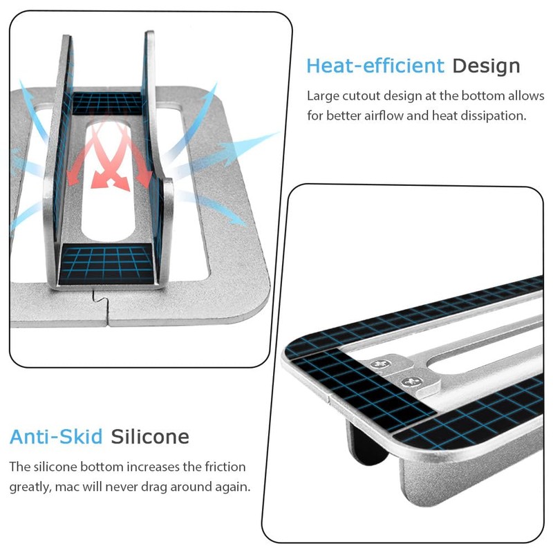 Mac mini Vertical Stand, IFCASE Aluminum Non-Slip Desktop Vertical Stand