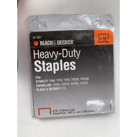 BLACK+DECKER BLACK & DECKER Heavy Duty Staples 5/16" 1000 Staples