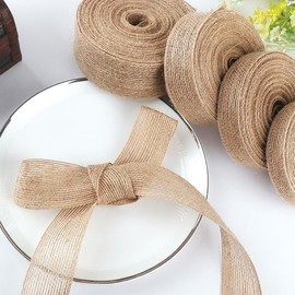 Jute Ribbon Gift Ribbon in Vintage Style Jute Ribbon Decorative Ribbon for Wedding Plant Protection 10 cm, 5 m, 225 g/m²