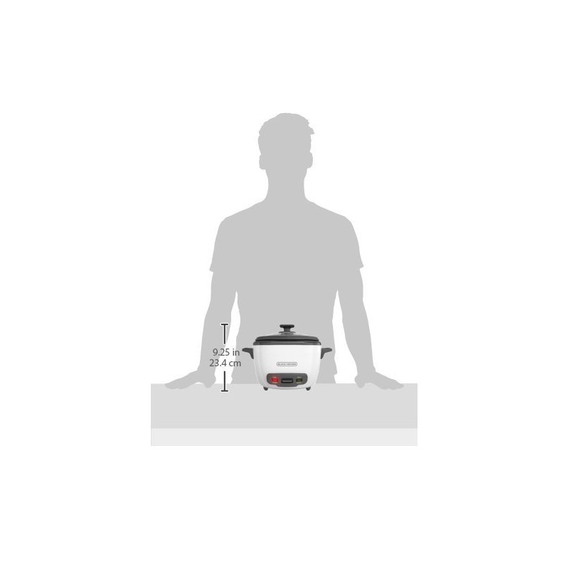 Black+Decker 2-in-1 Rice Cooker and Food Steamer, 16 Cup (7