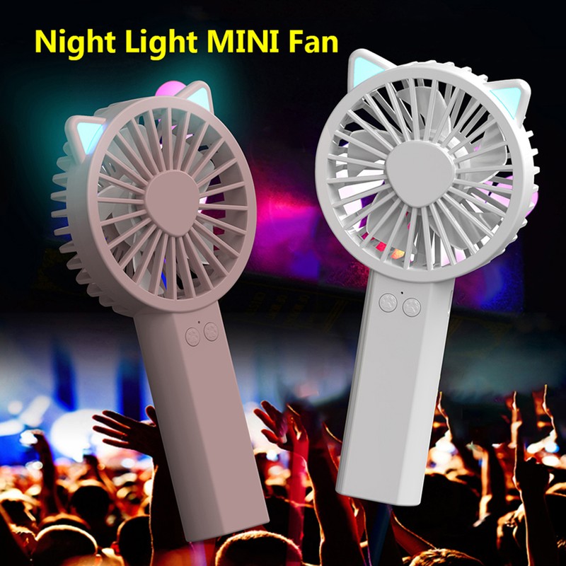 Portable Handheld Fan with Flashlight Rechargeable Fan for Dorm Office