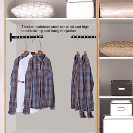 Alighting Laundry Hanger Dryer Rack Folding Wall Mount Clothes Black Wall Hangers for Clothes Stainless Steel Laundry Hangers Wall Mount 2 Pack