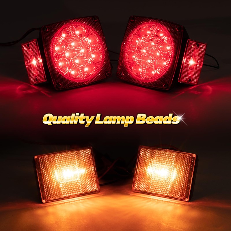 AUTO-GEKKO LED Trailer Light Kit - Stop Turn Tail License