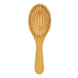 Woodlife® – Cepillo Ovalado de Bambú con Cerdas Naturales | Estimula el Folículo Piloso y Favorece el Crecimiento del Cabello.