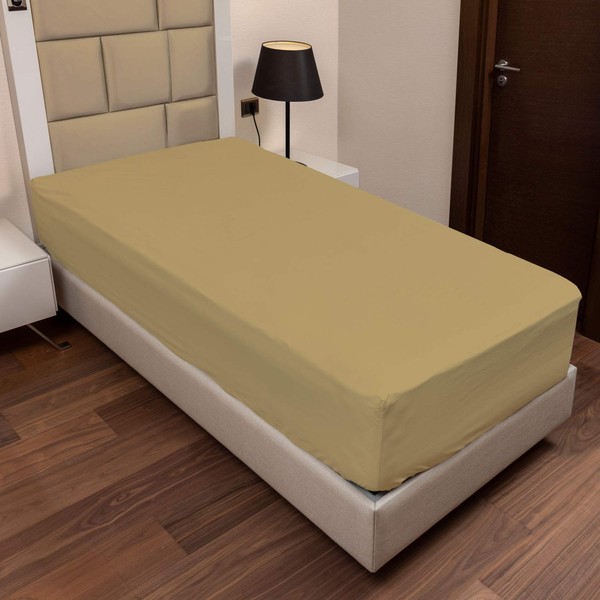 ABAKUHAUS Cotton Fitted Sheet, Super Soft Plain Elastic Duvet, 90