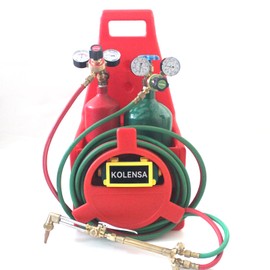 KOLENSA Dual Welding Gas Gauges, Oxygen (CGA-540) Acetylene (CGA-200) Regulators Combo (2 PCS), Full Brass Kit for Portable Tanks Compatible with Victor Torch Cutting