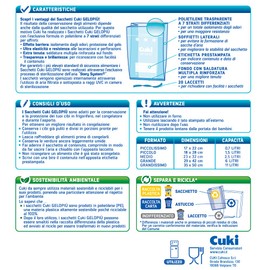 Cuki 7 Ply Medium Freezer Bags 23 x 32 cm 2.5 Litre (Pack of 20)