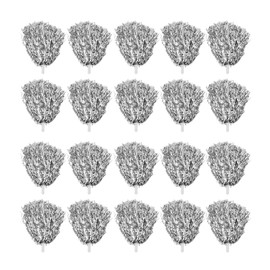 Pack of 20 Pompoms Cheerleading, Bright Metallic Cheers Ball Squad Cheer Sports Colours Pompoms Hand Flower Bands Spirit Cheering Pom Colours Accessories Dance Pompoms Sports Game Team Spirit