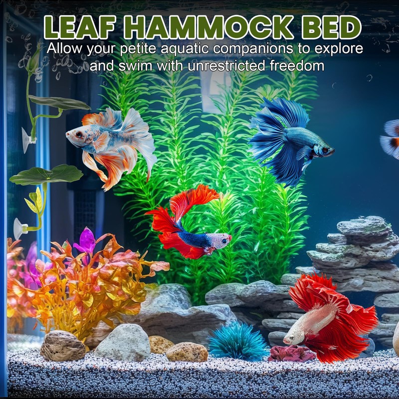 4 Pcs Betta Hammock & Fish Toys Set,Betta Fish Tank