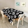 Walmsco Tablecloth Black White dog Paw Decor For Dining Room