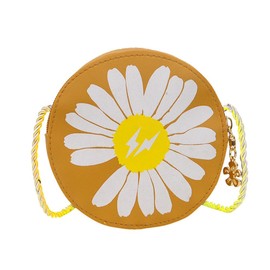 §u∞ulricar Girls Shoulder Bag, Chamomile, Children, Girls, Crossbody Bag, Wallet, Pochette, Bag, Cute, PU Leather, Waterproof, Lightweight, Storage for Small Items, Kindergarten, Nursery School,