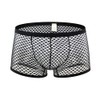 Swbreety Men's Sheer Mesh Fishnet Low Rise Boxer Briefs See