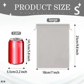 Weewooday 12 Pcs Adult Toy Bags Satin Bags with Drawstring Silk Microfiber Pouch Adult Game Toy Gift Bag Cosmetic Storage Organizer Multipurpose Ditty Pouch(Grey,11.8 x 9 Inch)