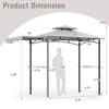 Tangkula 11x5 FT Grill Gazebo with Side Awning, 2-Tier Barbecue