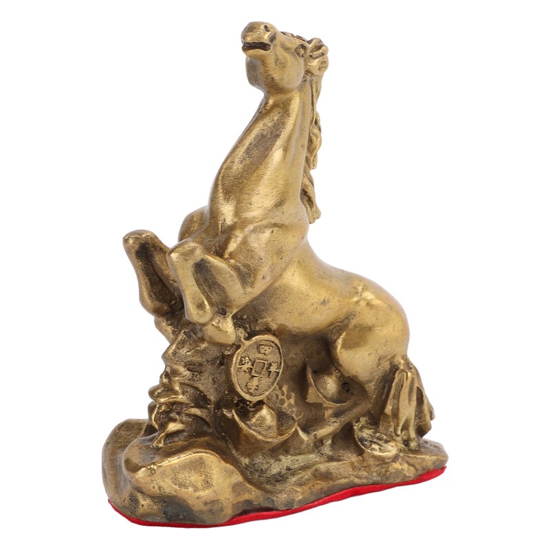 Horse Statue Hand Crafted Fine Workmanship Small Volume Brass Material