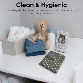 Portable Changing Pad, Portable Diaper Changing Pad for Newborn in 0-12 Months, Waterproof Changing Mat, Foldable Changing Pad Liner That Newborn Essentials Must Haves, Travel Baby Changing Mat