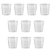 10er-Pack 30-ml-Kunststoff-Flüssigkeitsmessbecher, transparenter Messbecher, Labor-Messzylinder, Milchmessbecher, Messwerkzeug für die Küche