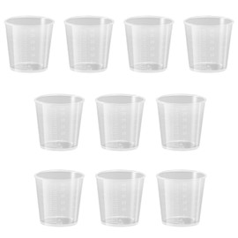 10er-Pack 30-ml-Kunststoff-Flüssigkeitsmessbecher, transparenter Messbecher, Labor-Messzylinder, Milchmessbecher, Messwerkzeug für die Küche