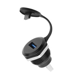 SING F LTD USB3.0 Male to Female Threaded Fixing Adapter 5Gbps USB3.0 Plug to Socket Round Converter USB3.0 Data Connector Mount Socket for Data Transfer