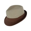 Kenny K Men's Two Tone Fedora with Pleated Band, Large,
