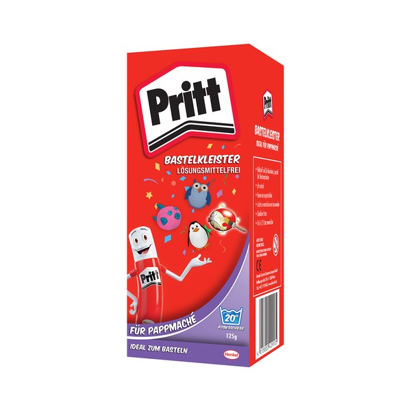 Pritt Craft Paste Papier Mâché, Safe for Children, Washable with Warm Water, Free from Preservatives and Solvents, 125 g Powder, 9H PMP12