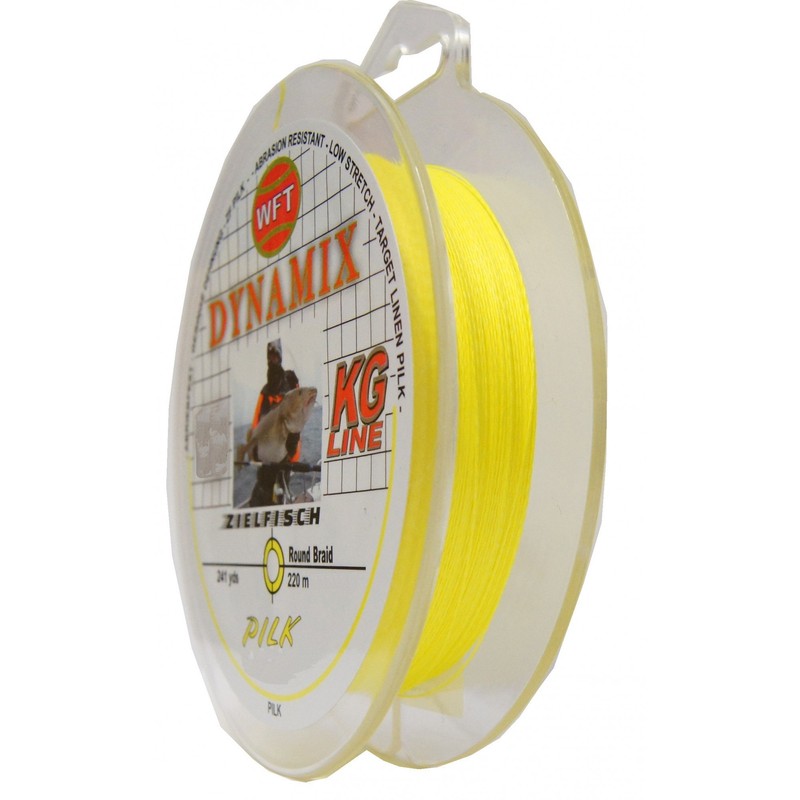 WFT Round Dynamix Pilk Yellow Braided Line for Sea Fishing,