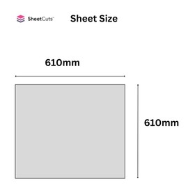 Sheetcuts 610mm x 610mm 2mm acrylic sheet for greenhouse glass replacement