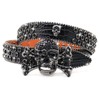 EVERBLTING Skull Belt for Men Women Sequin Studded Belt Cowgirl