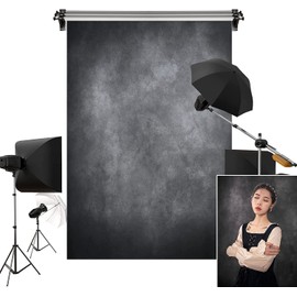 Kate 1.5x2.2m Retro Black Background Texture Photography Background Portrait Photography Background Cloth Customizable Background
