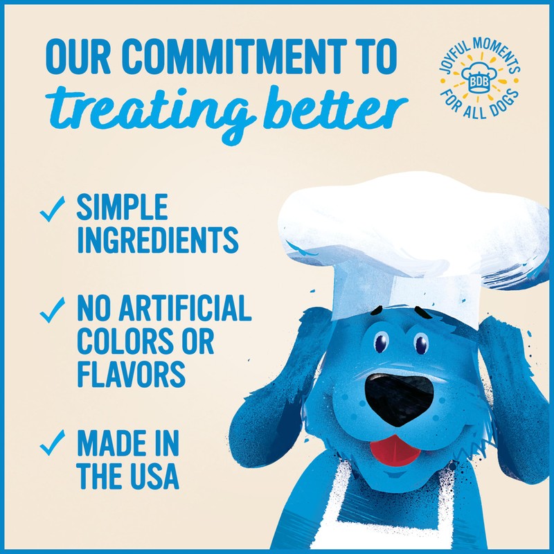 Blue Dog Bakery Natural Dog Treats, Doggie Paws, Peanut Butter
