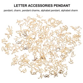 EXCEART Pack of 156 Alphabet Charm Metal Letter Charm A-S Pendant Charm ABC Spacer Beads for DIY Personalisation Necklace Bracelet Jewellery Making Golden, Metal