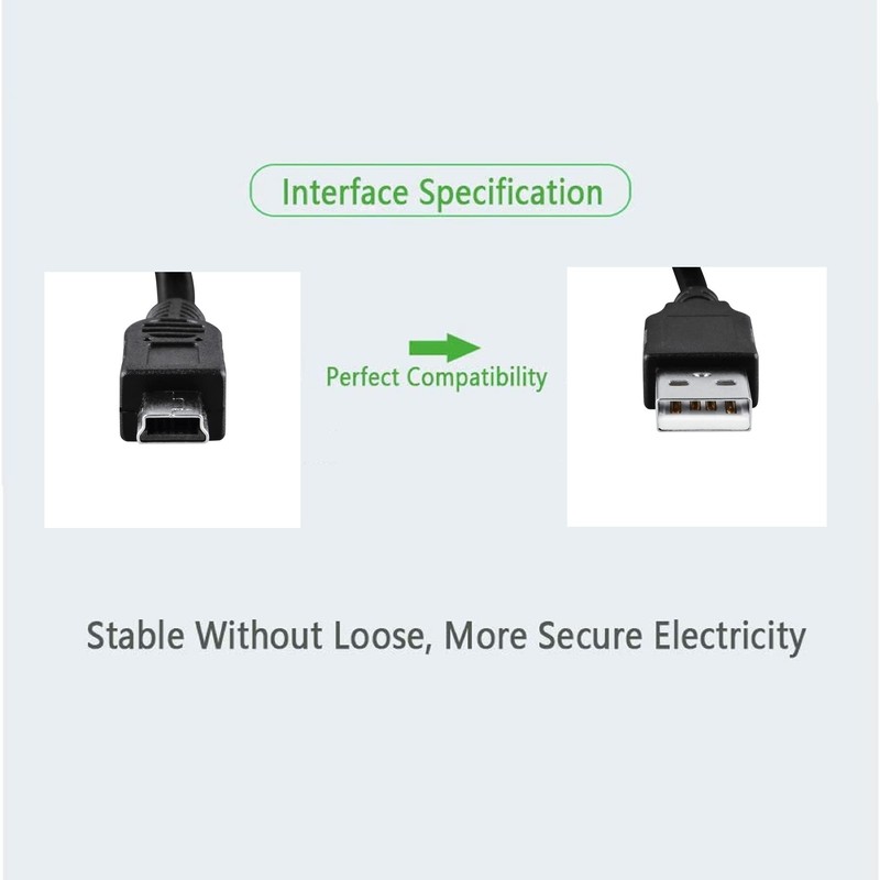 Digipartspower 5ft Mini USB Sync Data PC Cord Cable for