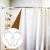 50 Pcs Metal Shower Curtain Hooks, Silver Shower Curtain Rings