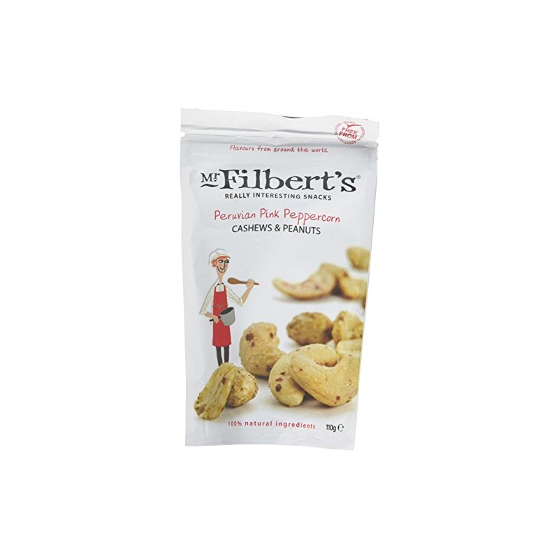 Mr. Filbert's Peruvian Pink Peppercorn Cashews and Peanuts, 110 g