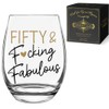 50th Birthday Wine Glass Gifts for Best Friend Grandma Mom