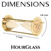 Brass Hourglass with Inspirational Quote Happy abbiversary Timeless Sand Timer