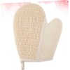 Guantes de Baño Exfoliantes de Lino Beige PLAFOPE 2 Piezas