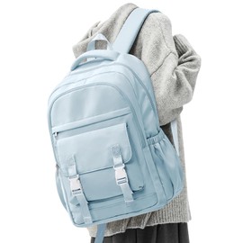 School Backpack For Women Men College Backpack With Lots Of Pockets Cute BookBag Casual Daypack Backpacks For Teens Girls Boys Waterproof(Blue)