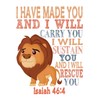Lion King Christian Nursery Set of 4 Unframed Prints -