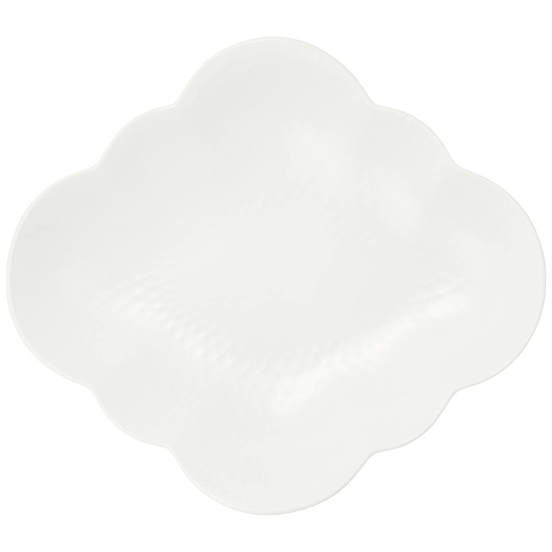 Royal Copenhagen 1016963 White Palmette Flower Bowl, 10.2 inches (26