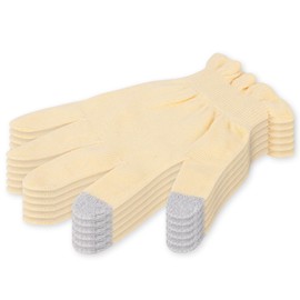 Donfri Guantes Hidratantes De Algodón Para La Noche, Guantes De Belleza Para Manos, Guantes Para Dormir Con Pantalla Táctil (Talla Pequeña, Beige, 6 Unidades)